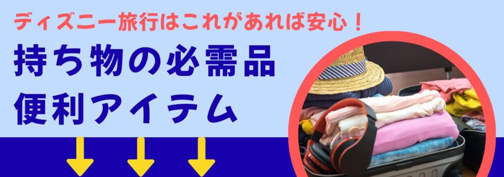 ディズニー旅行はこれがあれば安心！
