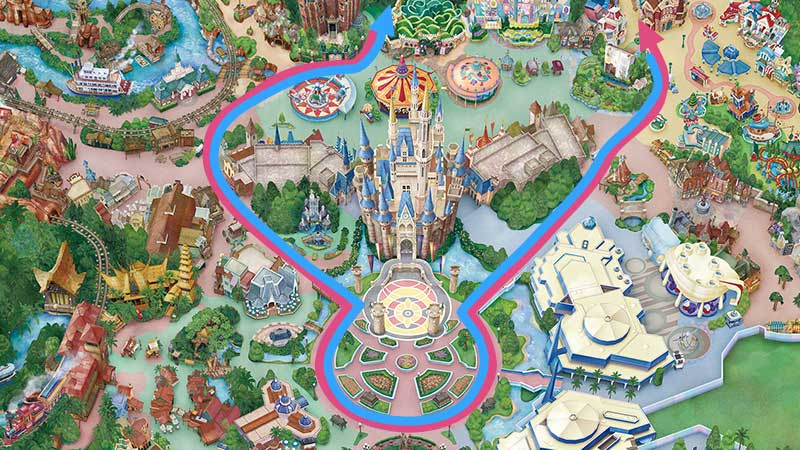 東京ディズニーランド・エレクトリカルパレード・ドリームライツのルート