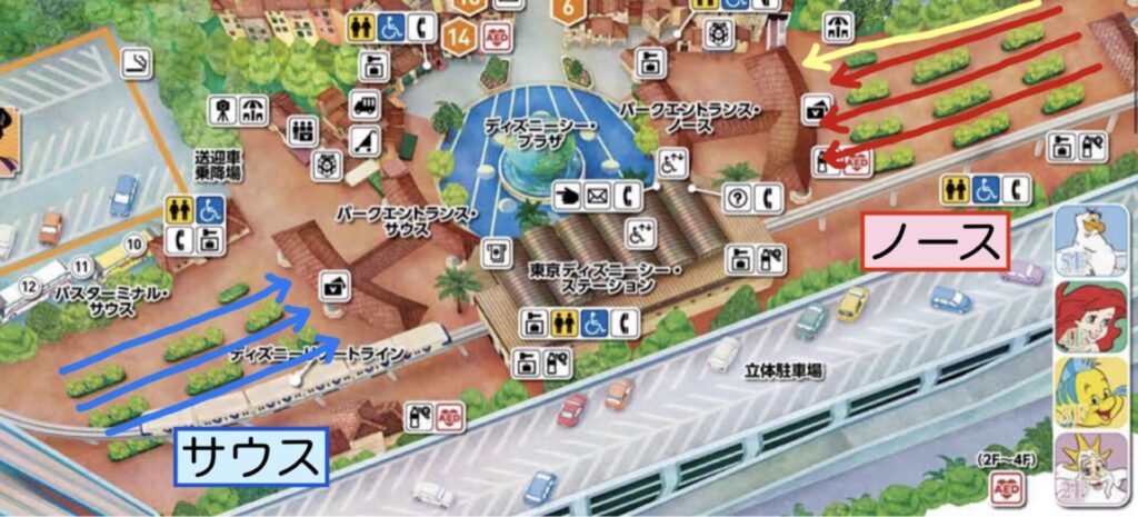ディズニーシーの開園待ちの早い列とは？ノースとサウスの並ぶ場所