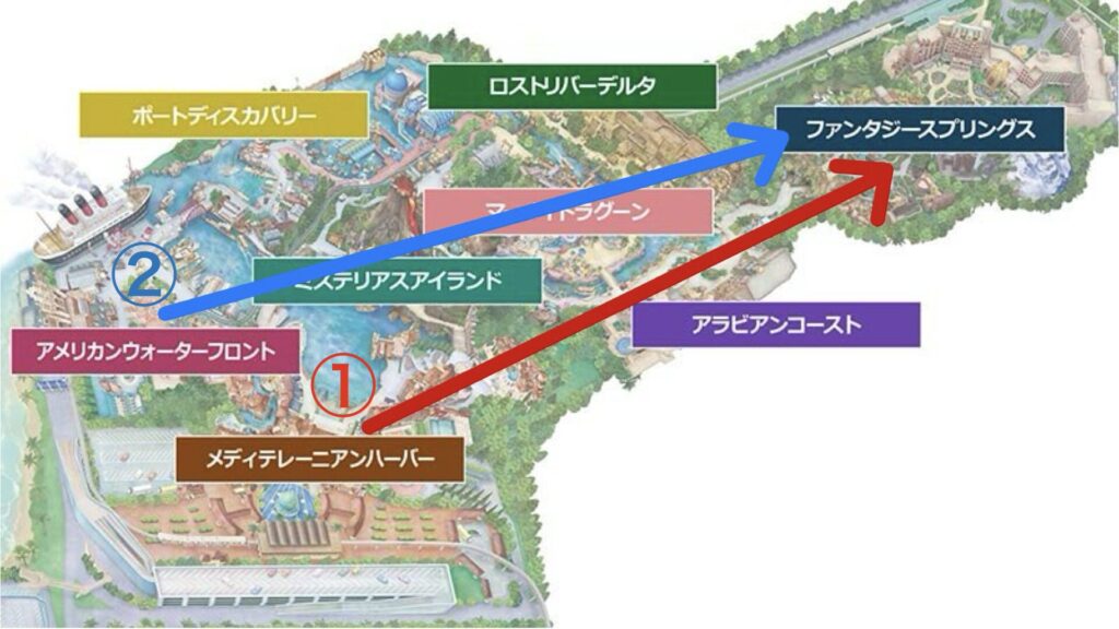 ファンタジースプリングスへの移動方法は？