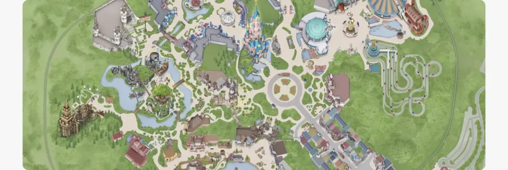 パリのディズニーランドの面積と特徴