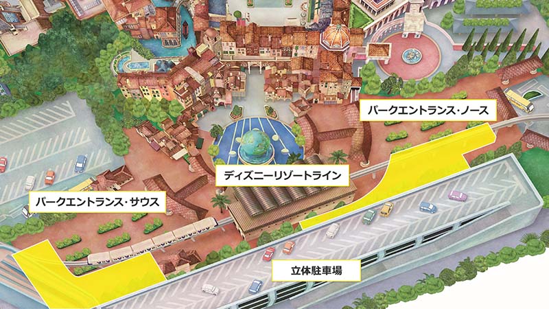 ディズニーシーのメインエントランス（ノース・サウス）