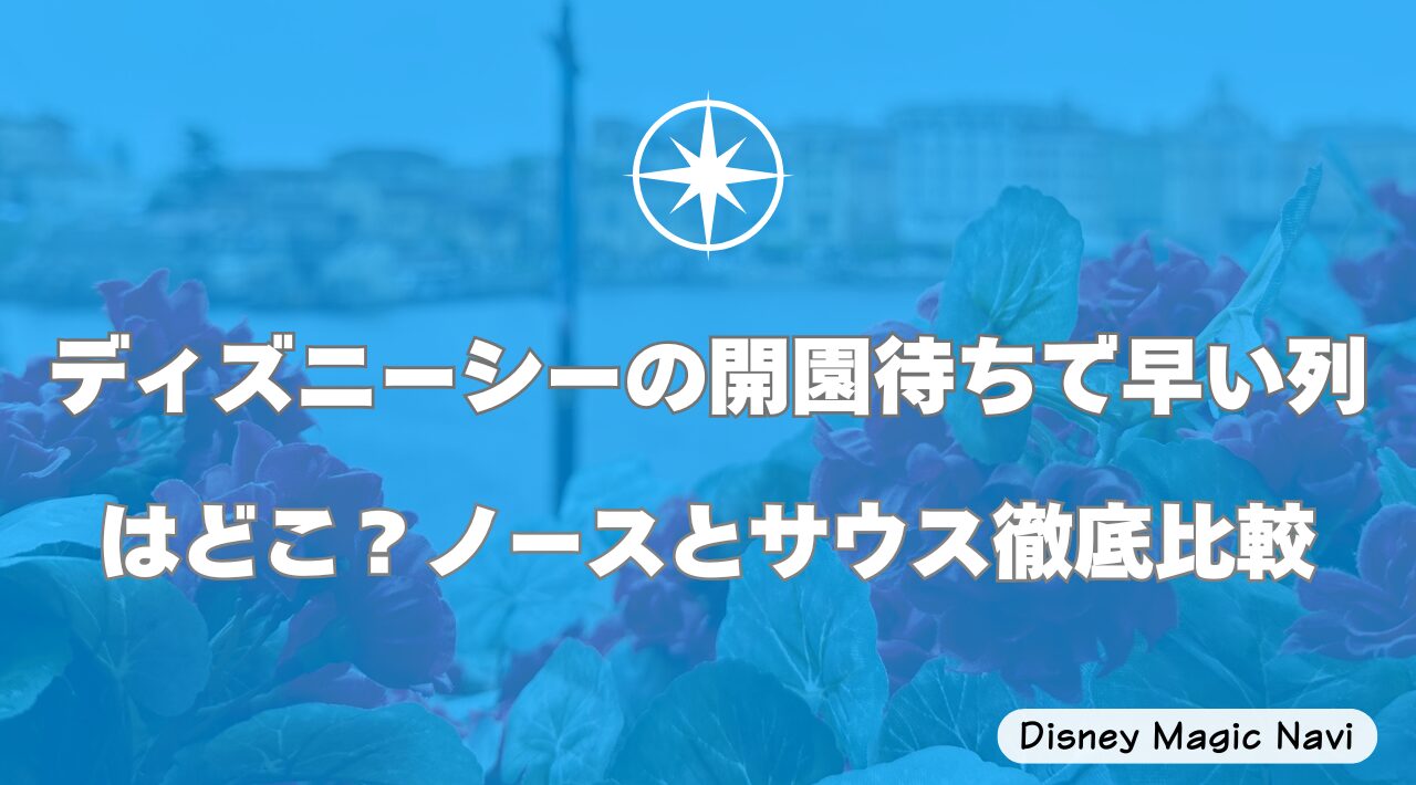 ディズニーシーの開園待ちで早い列はどこ？ノースとサウス徹底比較
