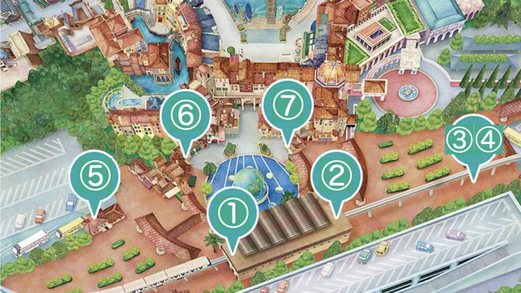 ディズニーシーのコインロッカーの場所の概要