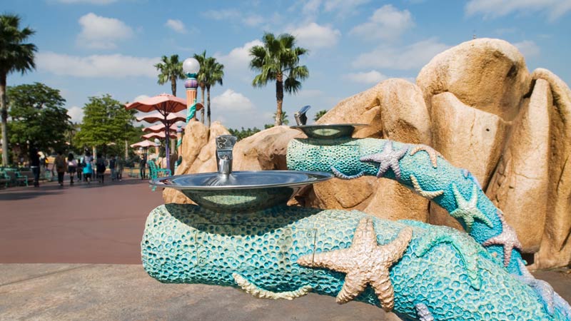ディズニーシーの水飲み場