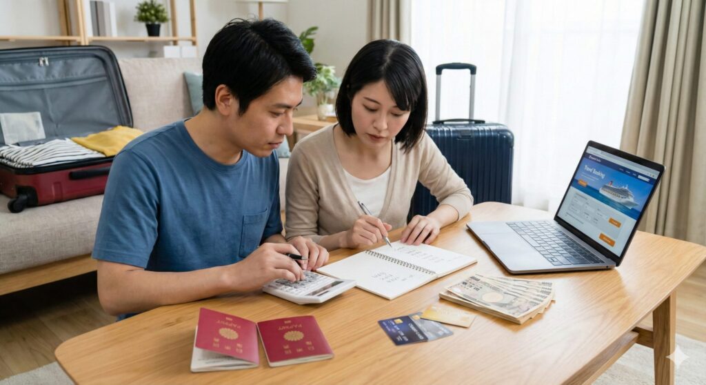 渡航費を含めて結局1人いくら準備するか