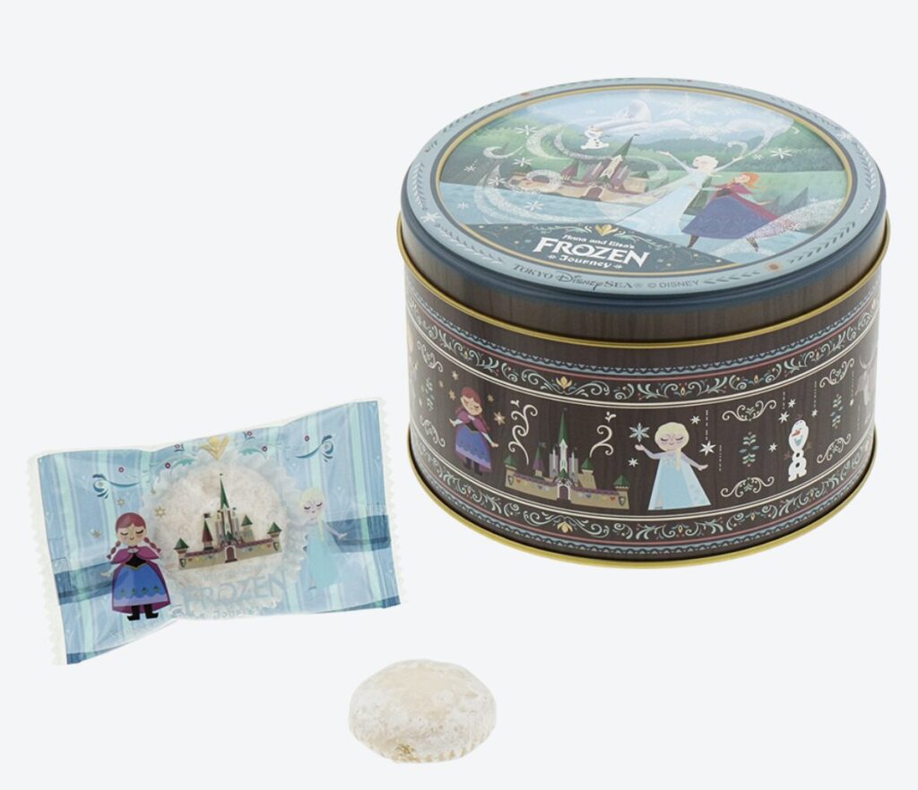 アナ雪エリア限定グッズのラインナップ（クッキー缶 アナと雪の女王）
