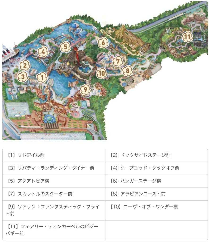 東京ディズニーシーの交換スポット（ディズニーシーのポップコーン）