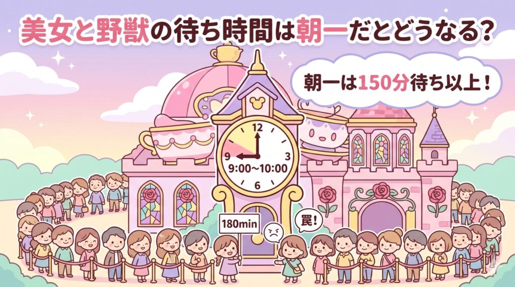 美女と野獣の待ち時間は朝一だとどうなる？