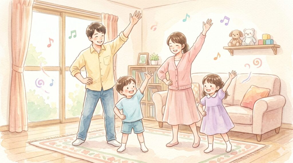 歌詞と連動したダンスの振り付け解説（ジャンボリミッキー）