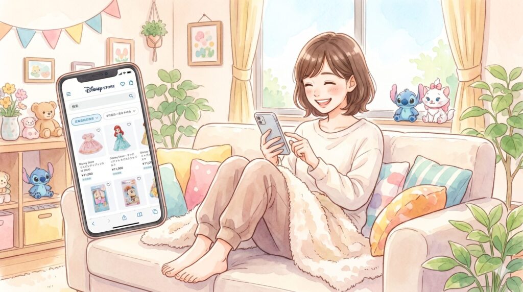 ディズニーストアの店舗在庫の検索のやり方を優しく解説