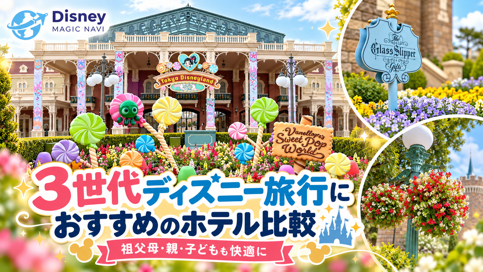 3世代ディズニー旅行におすすめのホテル比較｜祖父母も子どもも快適にのアイキャッチ
